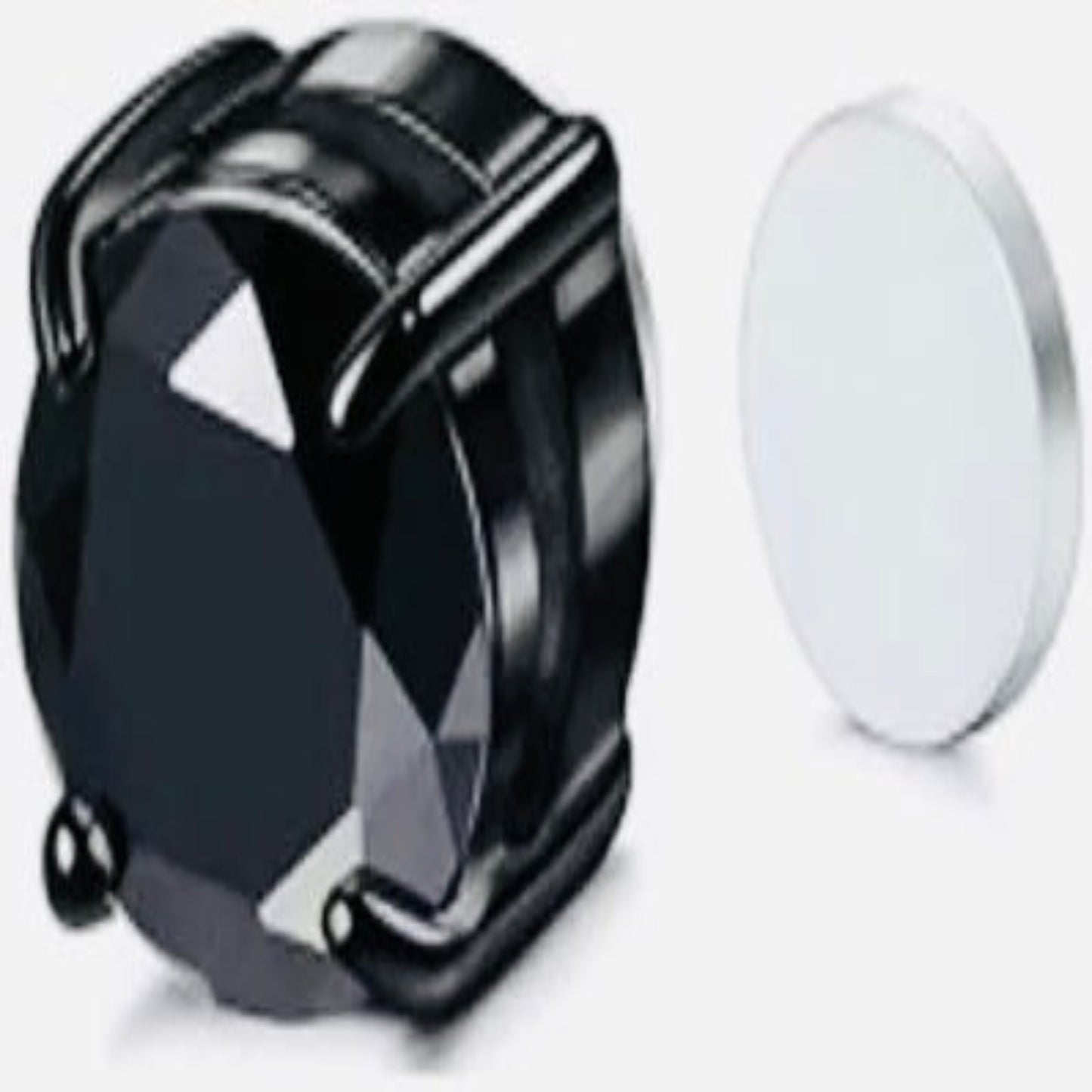 Black magnetic stud earrings with a sleek, minimalist design, featuring a smooth matte finish for a modern look.