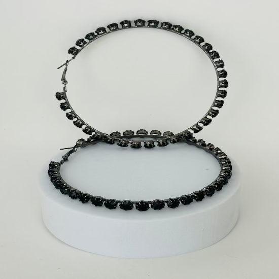 Affordable Black Large Rhinestone