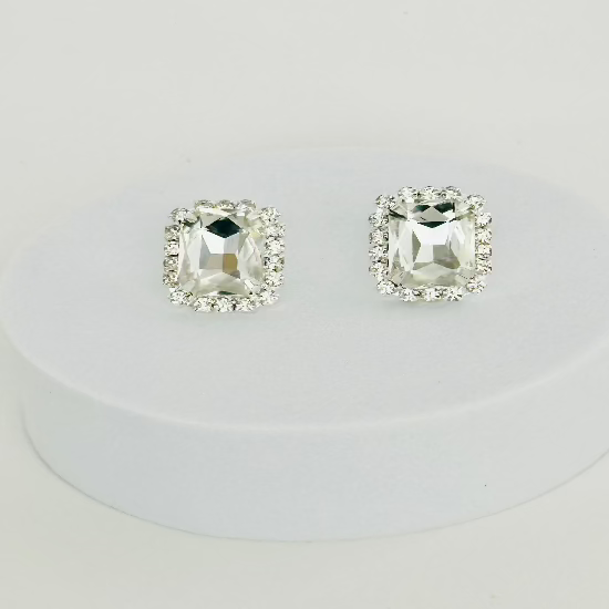 Diamond stud earrings