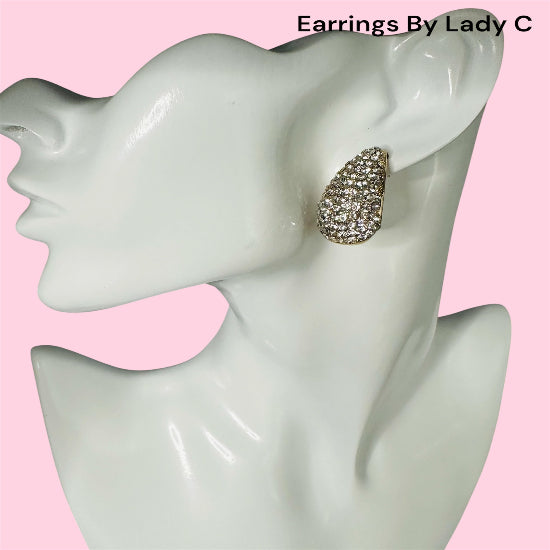 Crystal Glow Studs rhinestone stud earrings with elegant sparkle