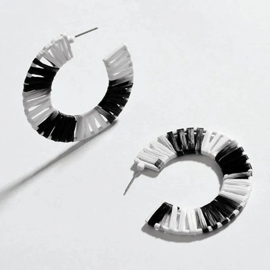 Woven Hoop Earrings Unique & Handcrafted Jewelry