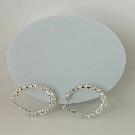 Rhinestones Hoop Earrings  Sparkling & Elegant Jewelry