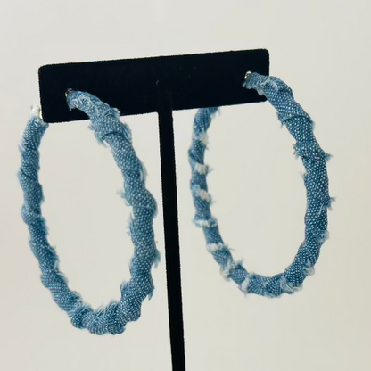 Denim Dreams Hoops – Trendy, Stylish Hoop Earrings for Every Look
