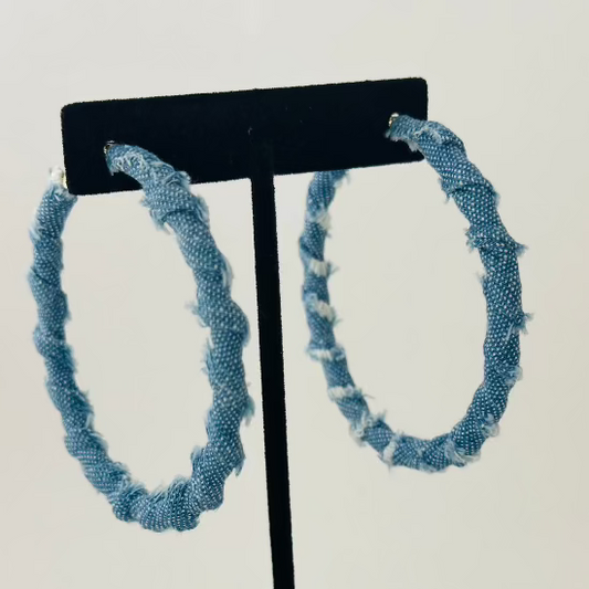 Denim Dreams Hoops – Trendy, Stylish Hoop Earrings for Every Look