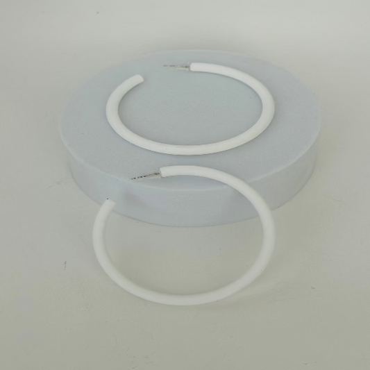 Affordable White Hoop Earrings | Timeless Elegance & Chic Style