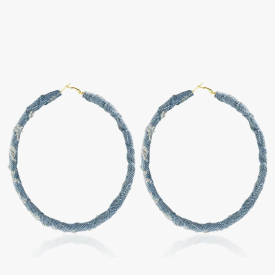 Denim Dreams Hoops – Trendy, Stylish Hoop Earrings for Every Look
