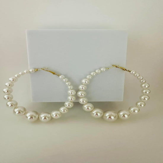 Affordable Large Pearl Earrings Perfect for any occasions 