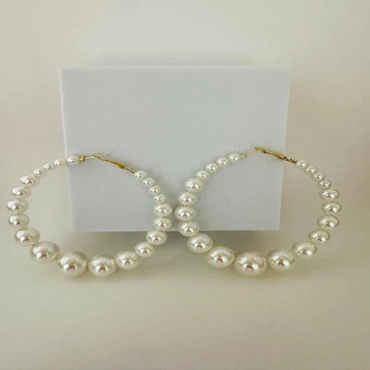Affordable Large Pearl Earrings Perfect for any occasions 