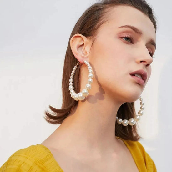 Affordable Large Pearl Earrings Perfect for any occasions 