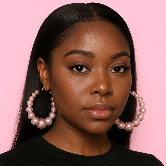 Blush Pink Hoops