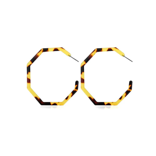 Brown Leopard hoop Acrylic affordable and attractive.  

