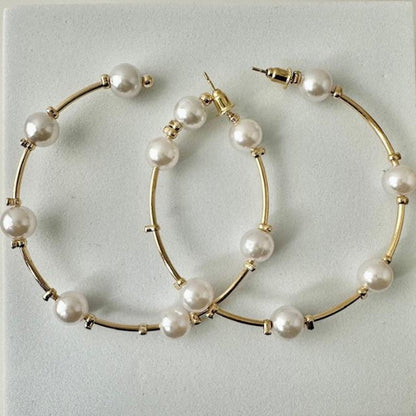 Pearl Hoop Earrings | Elegant & Timeless Jewelry