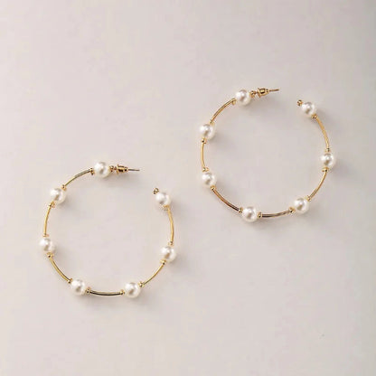 Pearl Hoop Earrings | Elegant & Timeless Jewelry