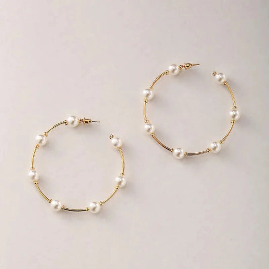 Pearl Hoop Earrings | Elegant & Timeless Jewelry